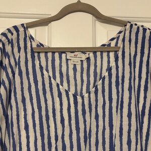 Vineyard Vines Blue and White Striped Swim Coverup